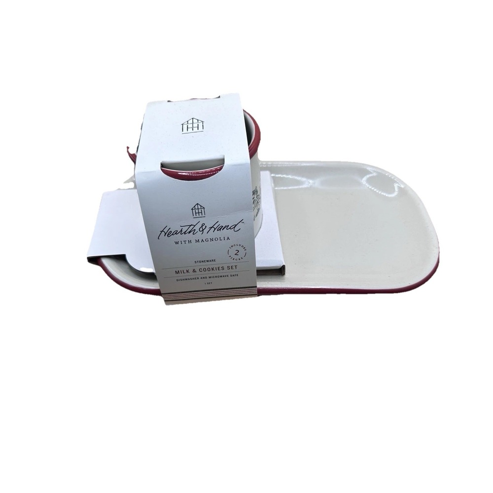 Hearth & Hand Magnolia Milk Cookies Set Tray Mug Stoneware Farmhouse